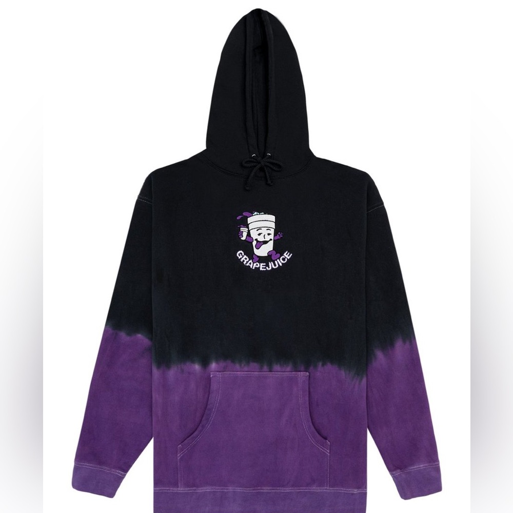 Staycool X Grapejuice Boys purple and black embroidered hoodie sweatshirt